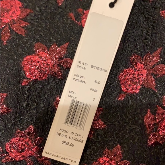 NWT! MARC JACOBS woman rose Jacquard pencil skirt - Picture 6 of 6